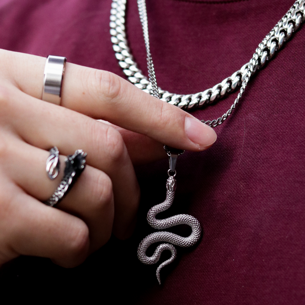 Mens Snake Pendant Necklace | Mens Necklaces | Twistedpendant