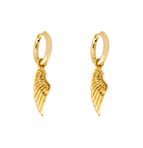14K Gold Wing Earring - Mens Dangle Earrings | Twistedpendant