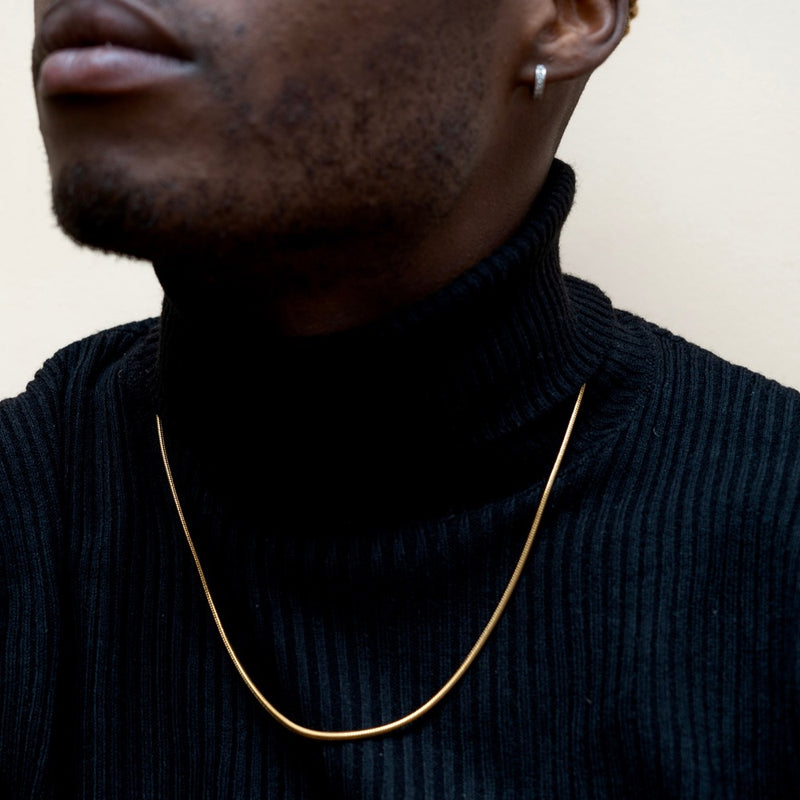 Mens Gold Snake Chain - Mens Gold Snake Chain Men | Twistedpendant