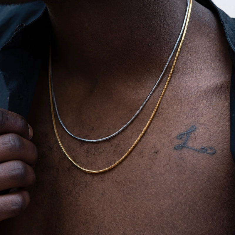 Mens Gold Snake Chain - Mens Gold Snake Chain Men | Twistedpendant