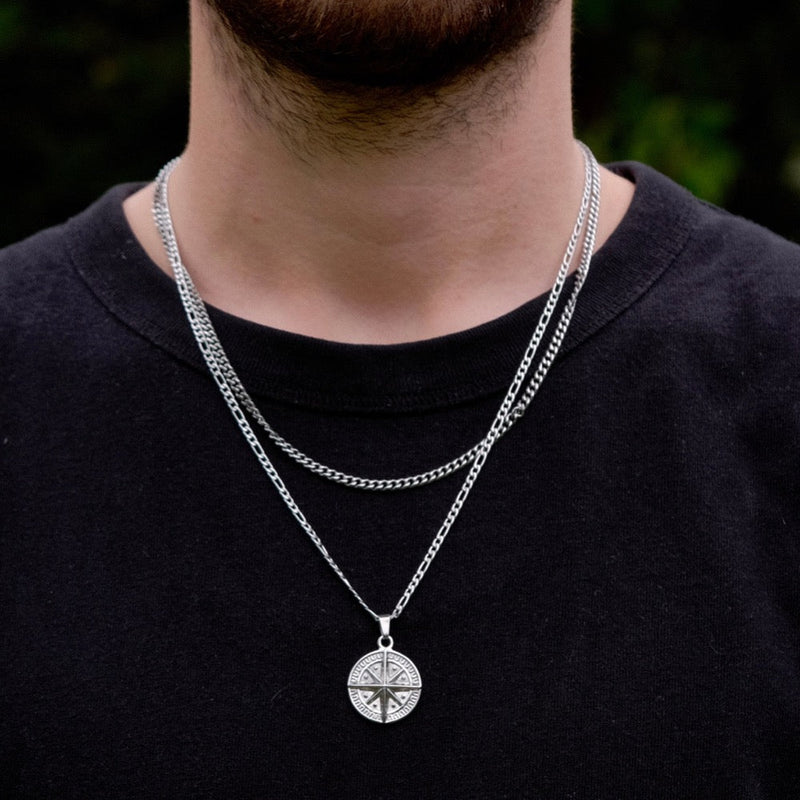 Jewellery Gift Sets - Compass Set - Mens Necklace | Twistedpendant