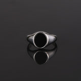 Onyx signet Ring Men - Mens Silver Singet Rings - By Twistedpendant