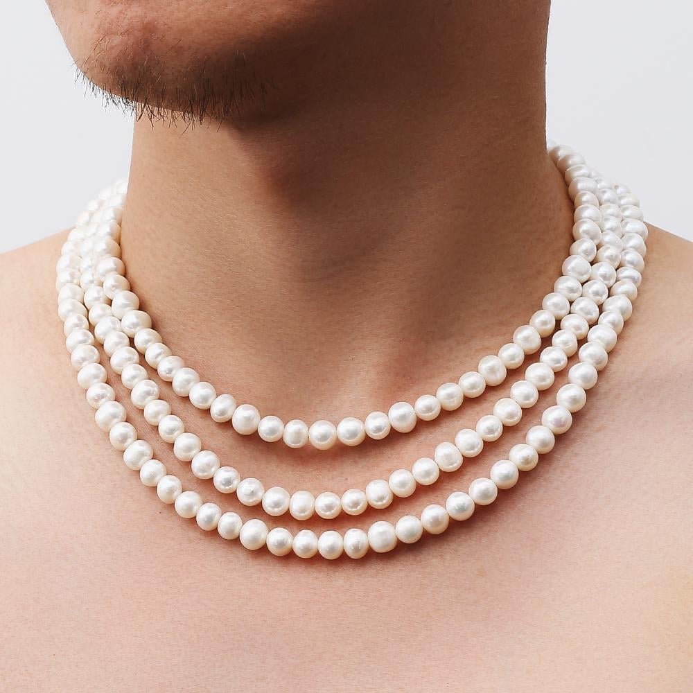 Freshwater Pearl Necklace Chain Necklace (8MM) - Shop Now | Twistedpendant