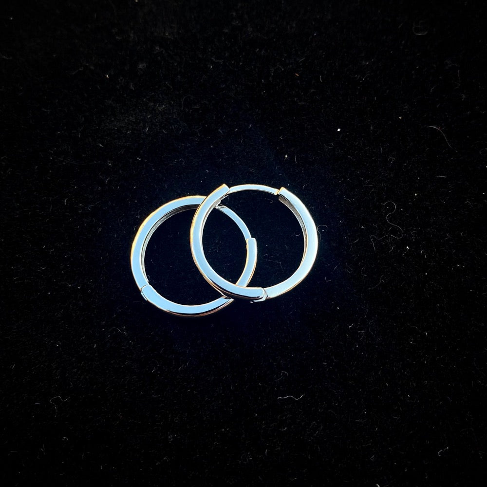 Sterling Silver Mens Earrings - Silver Hoop Earrings | Twistedpendant