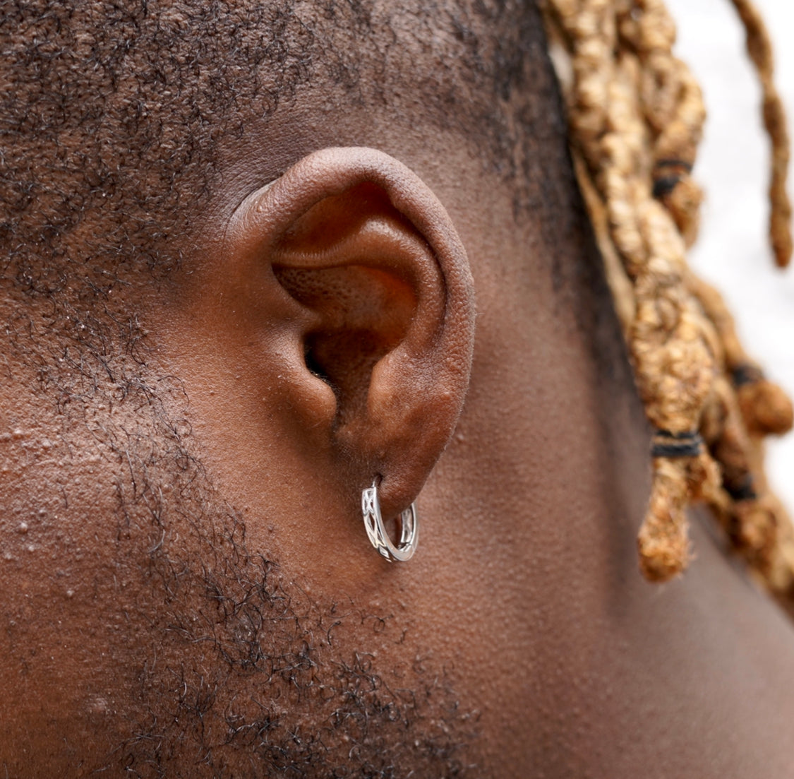 Mens Sterling Silver Hoop Earrings | Mens Hoop Earrings - Twistedpendant