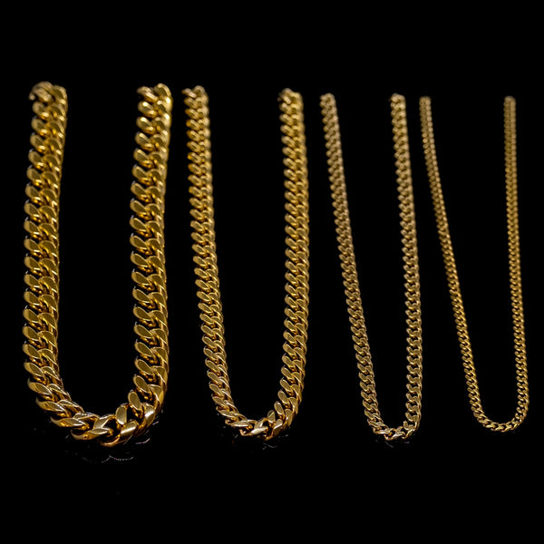 Gold Cuban Chains 16" - 26" - Cuban Link Chains | Twistedpendant