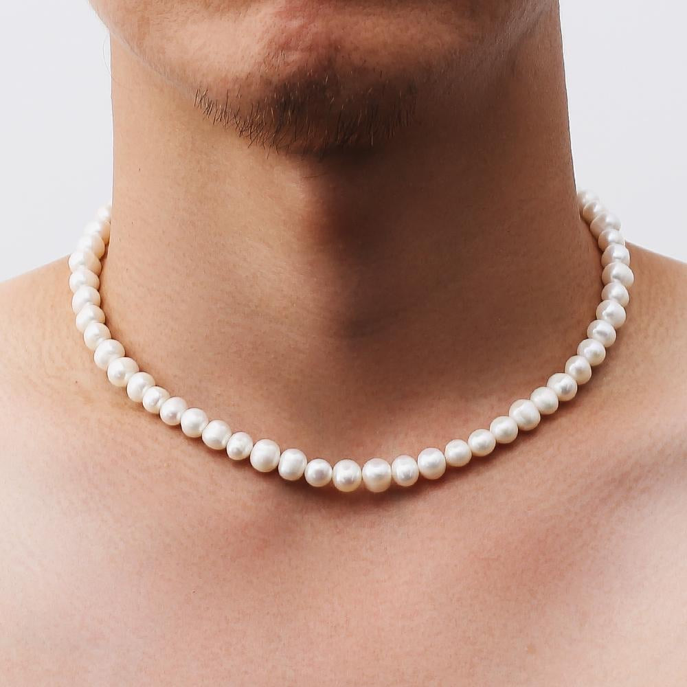Freshwater Pearl Necklace Chain Necklace (8MM) - Shop Now | Twistedpendant